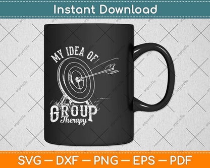 Bowhunter Archery My Idea of Group Therapy Target Arrows Svg Png Dxf Cutting File