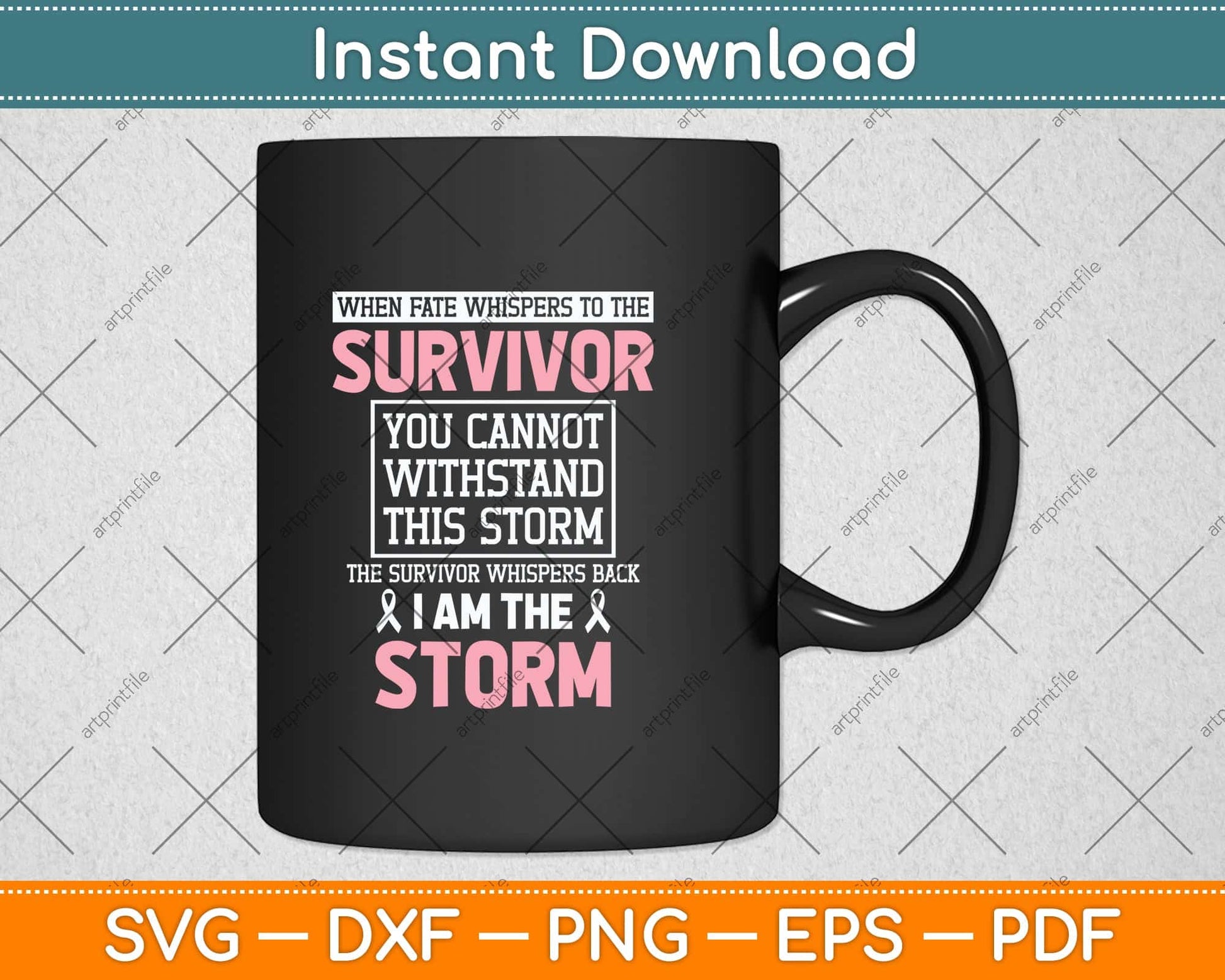 Breast Cancer Survivor I Am The Storm Svg Png Dxf Digital Cutting File