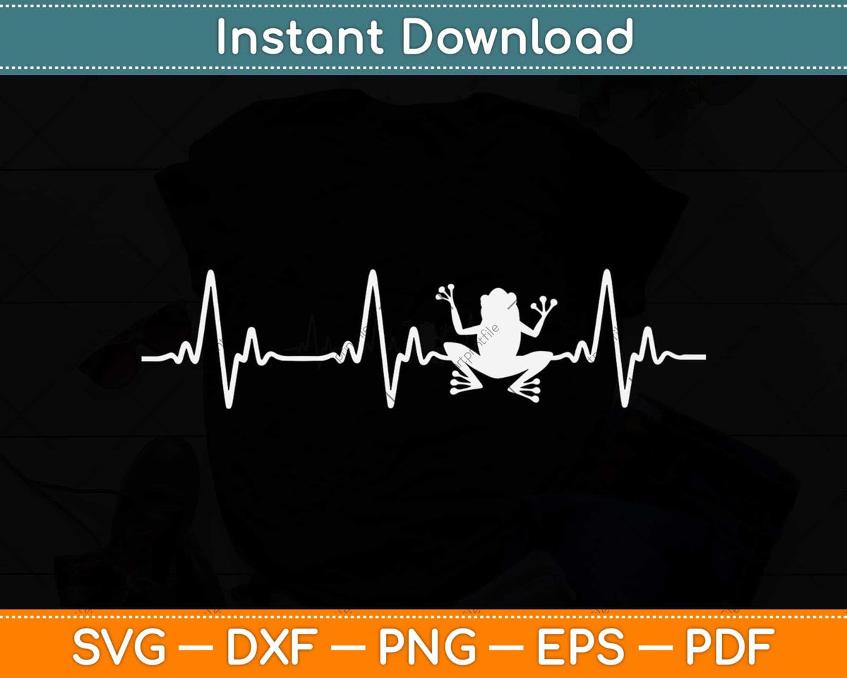 Bullfrog Heartbeat Toad Animal Lover Svg Cutting File – artprintfile