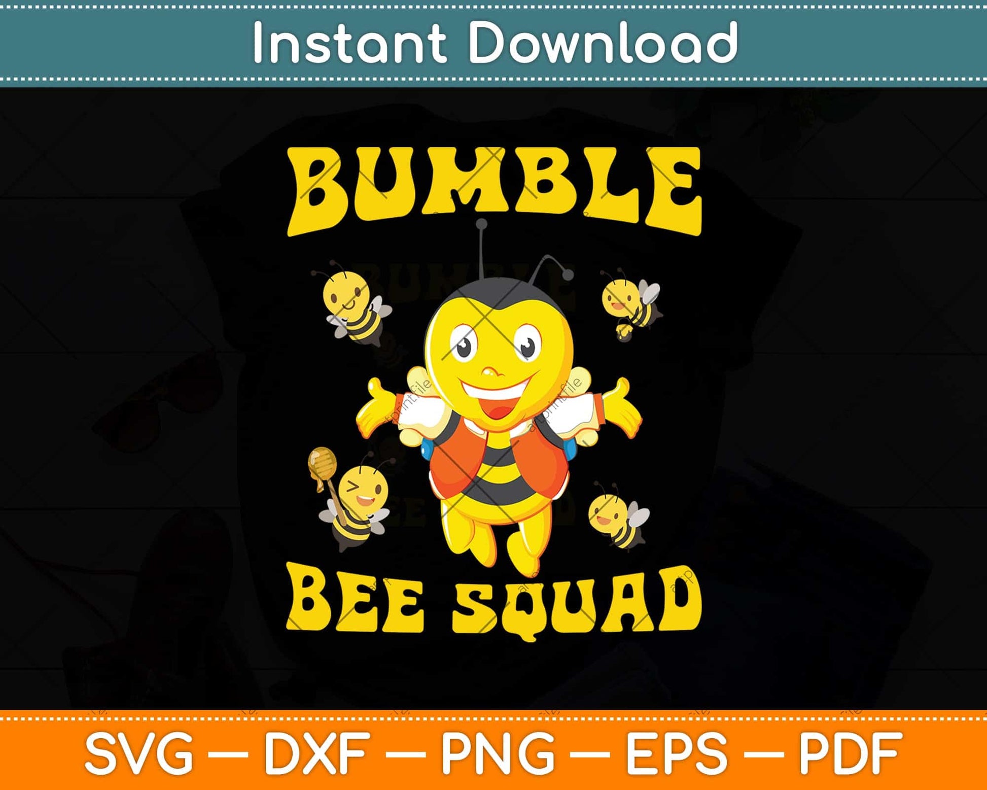 Bumble Bee Squad Funny Svg Png Dxf Digital Cutting File