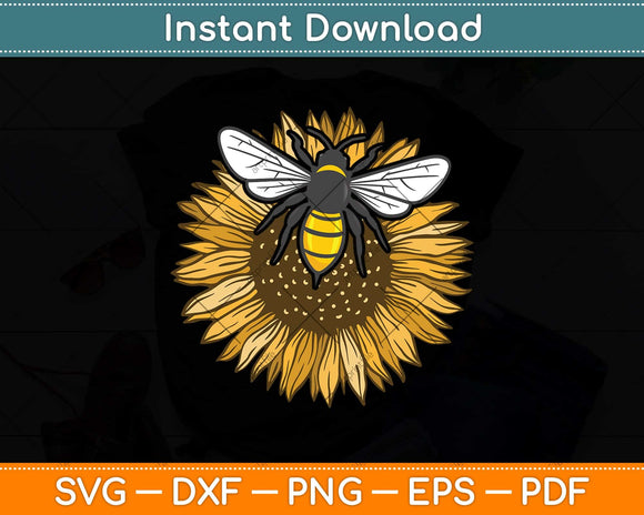 Bumblebee Sunflower Springtime Save The Bees Honeybee Svg Png Dxf Cutting File