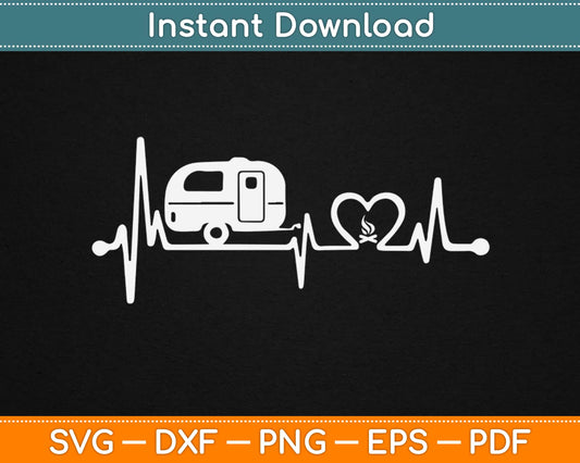 Camping Heart Svg Design Cricut Printable Cutting Files