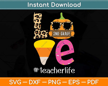 Candy Corn Love 2nd Grade Teacherlife Teacher Halloween Svg Png Dxf Cutting File