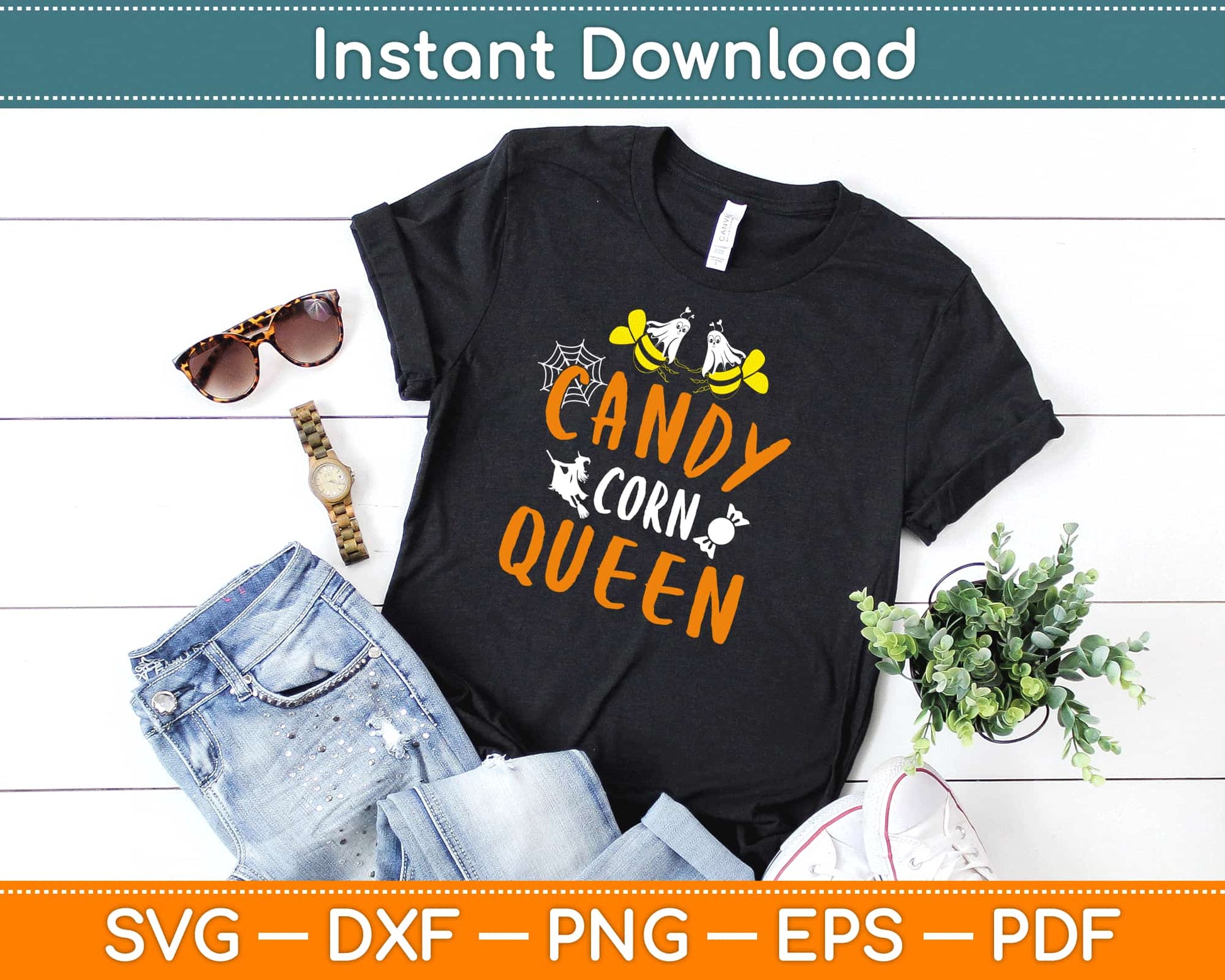 Candy Corn Queen Svg Design Cricut Printable Cutting Files