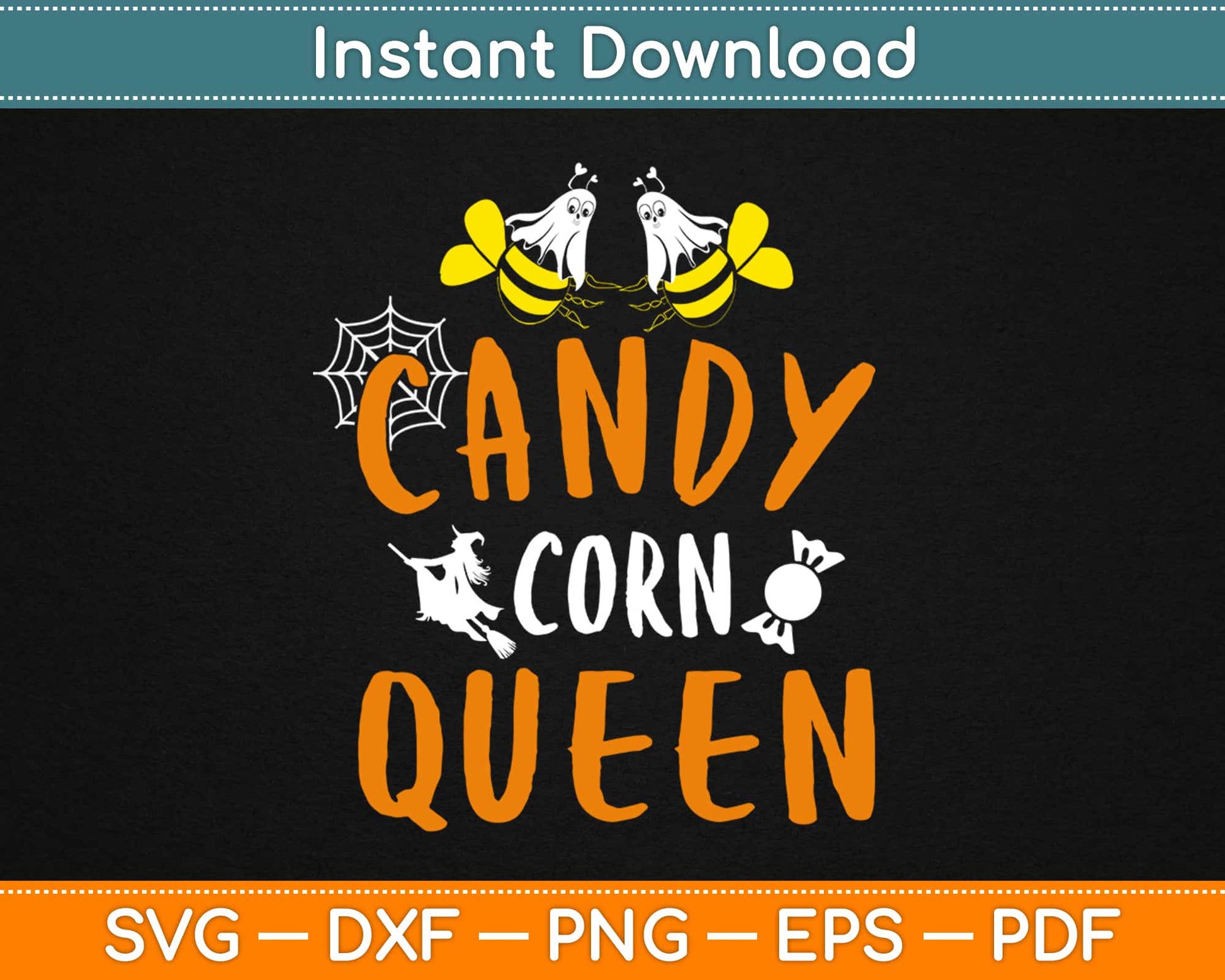 Candy Corn Queen Svg Design Cricut Printable Cutting Files