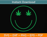 Cannabis Smile Green Cool 420 Marijuana Funny Svg Png Dxf Digital Cutting File