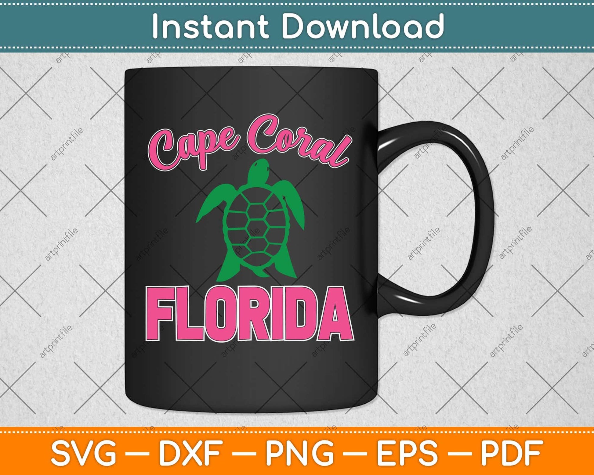 Cape Coral Florida Vacation Beach Family Group Turtle Svg Png Dxf Digital Cutting File