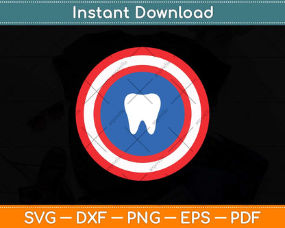 Captain Tooth Funny Dentistry Dentist Svg Png Dxf Digital Cutting File