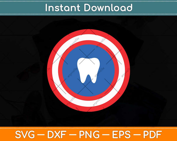 Captain Tooth Funny Dentistry Dentist Svg Png Dxf Digital Cutting File