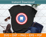 Captain Tooth Funny Dentistry Dentist Svg Png Dxf Digital Cutting File