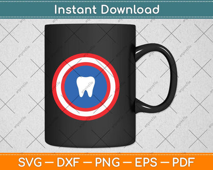 Captain Tooth Funny Dentistry Dentist Svg Png Dxf Digital Cutting File