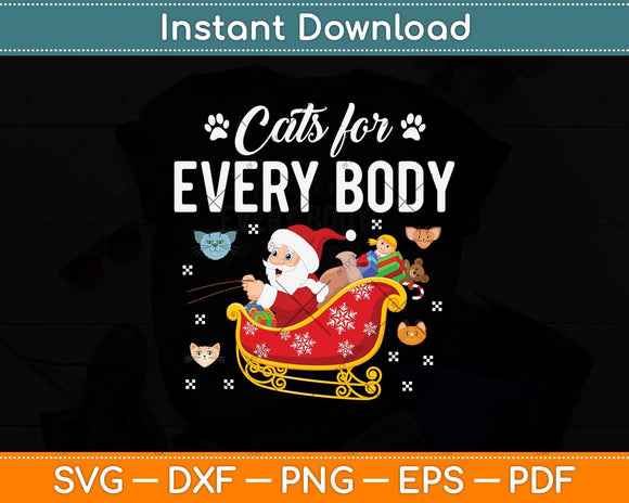 Cats For Everybody Ugly Christmas Cat Svg Png Dxf Digital Cutting File