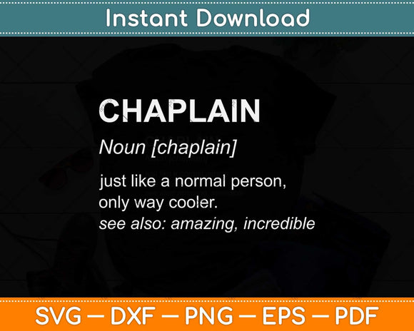 Chaplain Definition Svg Design Cricut Printable Cutting Files