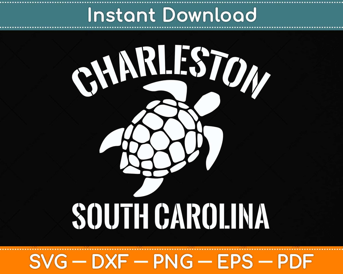 Charleston SC Beach Tribal Turtle Svg Png Dxf Digital Cutting File
