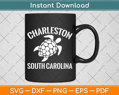 Charleston SC Beach Tribal Turtle Svg Png Dxf Digital Cutting File