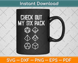 Check Out My Six Pack D20 Dice Dragons RPG Gamer DM Svg Png Dxf File