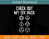 Check Out My Six Pack D20 Dice Dragons RPG Gamer DM Svg Png Dxf File