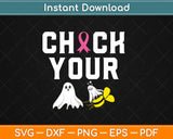 Check Your Boo Bees Funny Breast Cancer Halloween Svg Design Cricut Cutting Files