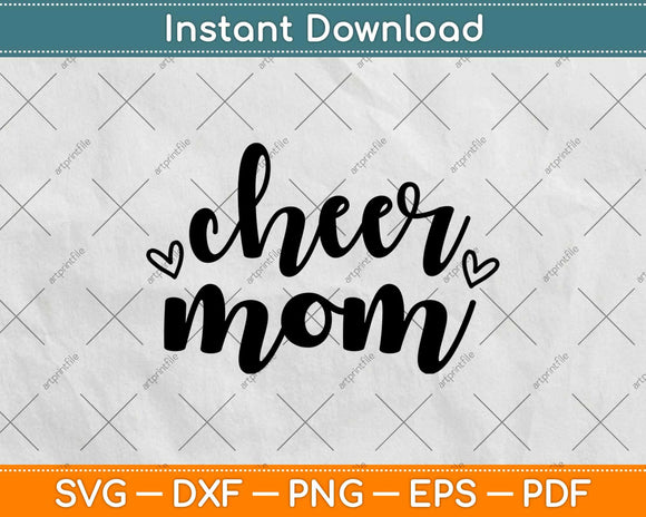 Cheer Mom Cheerleader Svg Design Cricut Printable Cutting Files