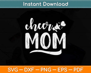 Cheer Mom Megaphone With Heart Accent Svg Png Dxf Digital Cutting File