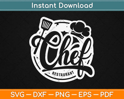 Chef Restaurant Father’s Day Svg Design Cricut Printable Cutting Files