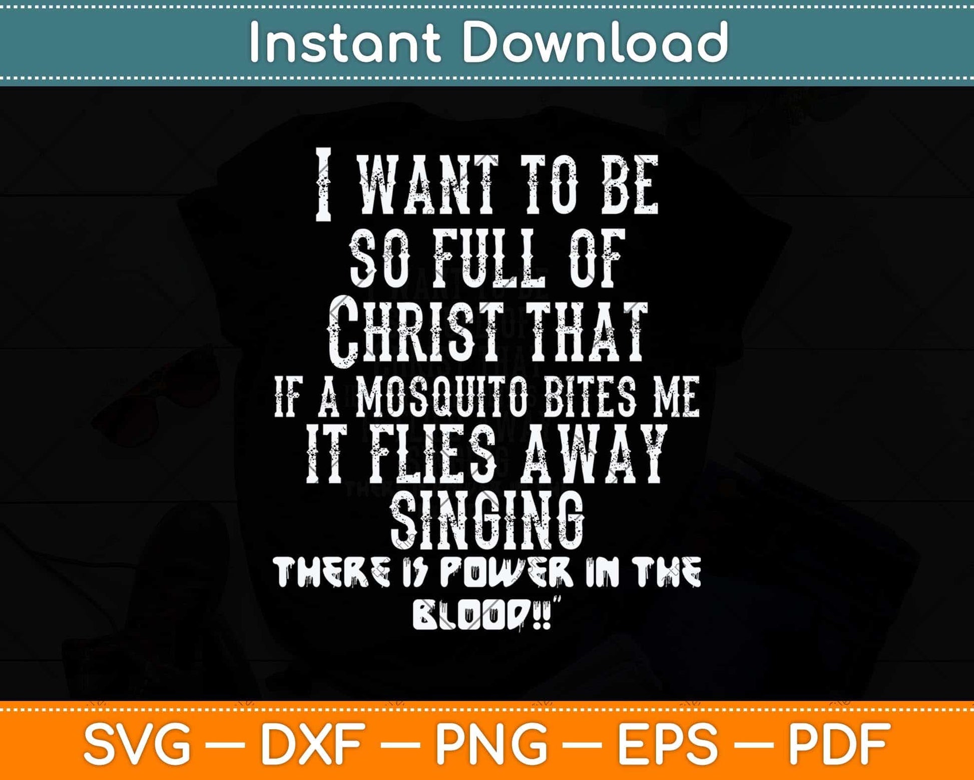Christ Christian Mosquito Joke Funny Svg Png Dxf Digital Cutting File