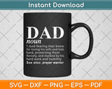 Christian Dad Definition Father's Day Funny Dad Svg Design