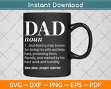 Christian Dad Definition Fathers Day DAD Svg Png Dxf Digital Cutting File