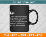 Christian Dad Definition Father's Day Svg Png Dxf Digital Cutting File