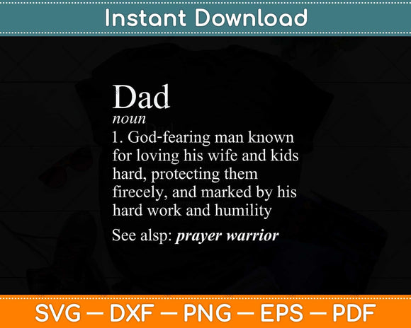 Christian Dad Definition Father's Day Svg Png Dxf Digital Cutting File