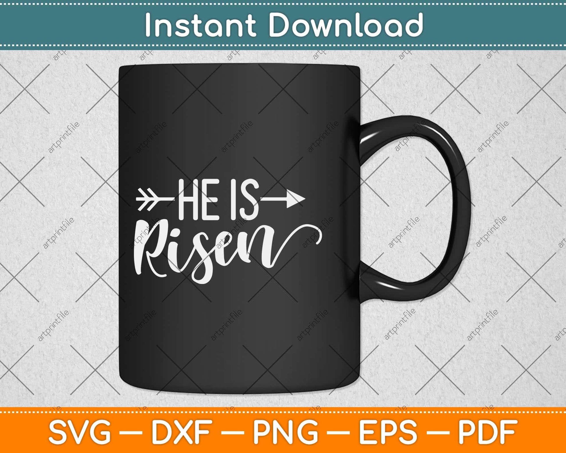 Christian He Is Risen Svg Png Dxf Digital Cutting File