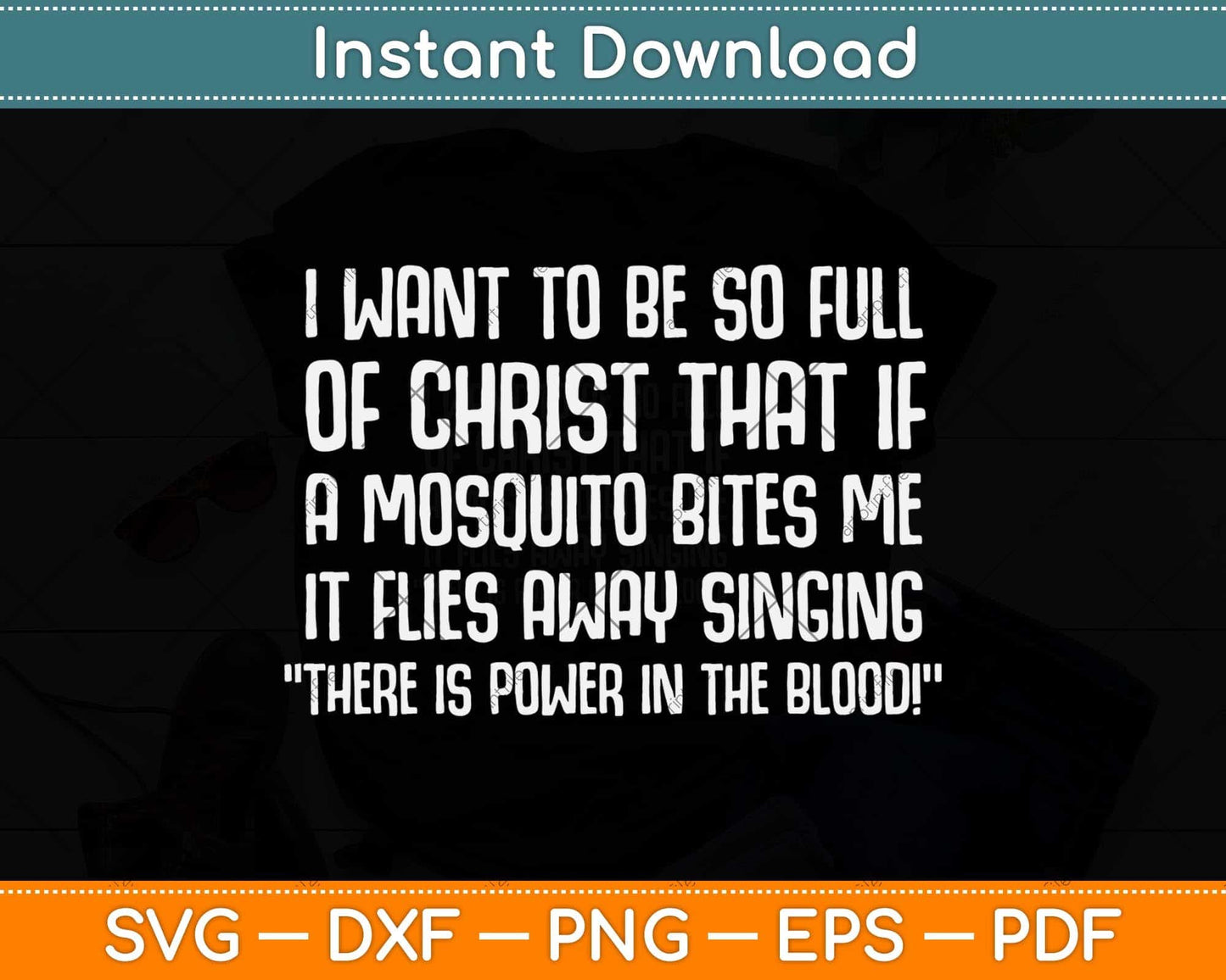 Christian Mosquito Joke Funny Svg Png Dxf Digital Cutting File