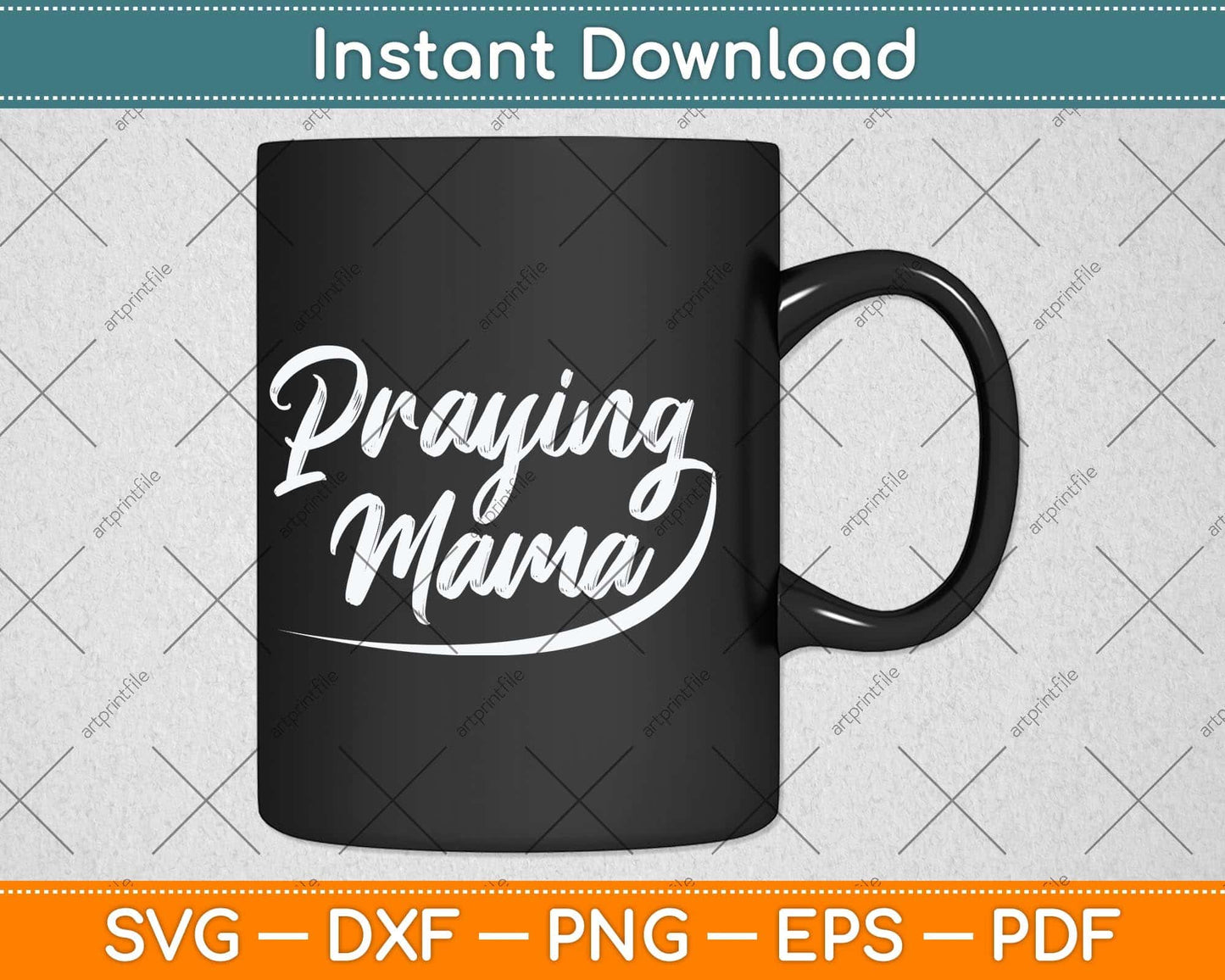 Christian Pray Mother's Day Gift Prayer Warrior Praying Mama Svg Design