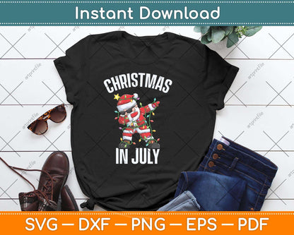 Christmas in July Santa Hat Sunglasses Summer Celebration Svg Png Dxf Cutting File