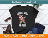 Christmas in July Santa Hat Sunglasses Summer Celebration Svg Png Dxf Cutting File