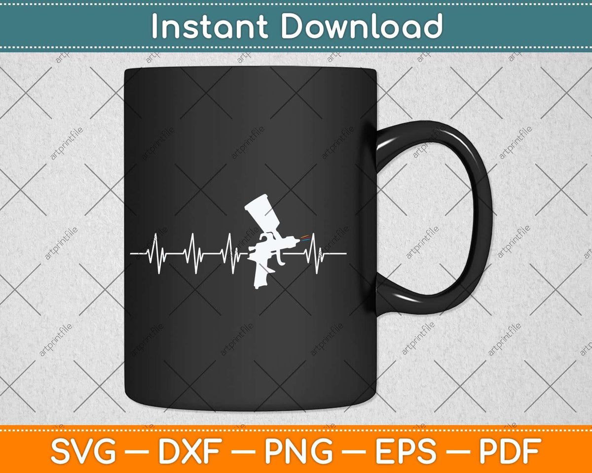 Classic Car Heartbeat Father's Day Svg Png Dxf Digital Cutting File