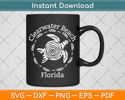 Clearwater Beach Vintage Tribal Turtle Svg Png Dxf Digital Cutting File