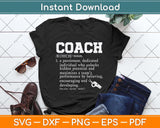 Coach Definition Funny Svg Png Dxf Digital Cutting File