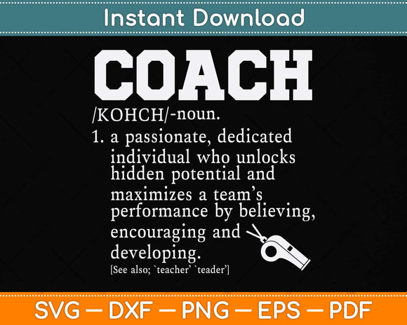 Coach Definition Funny Svg Cutting File – artprintfile