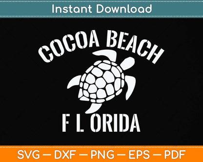 Cocoa Beach Florida Beach Tribal Turtle Svg Png Dxf Digital Cutting File
