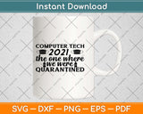 Computer Tech 2021 The One Where We Were Quarantined Svg Design