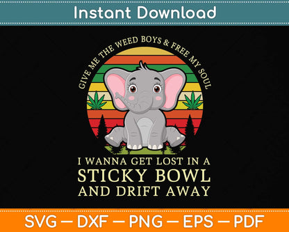 Cool Elephant Smoking Weed Bong Marijuana Cannabis Stoner Svg Png Dxf Cutting File