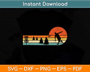 Cool Retro Disc Golf Sport Svg Png Dxf Digital Cutting File