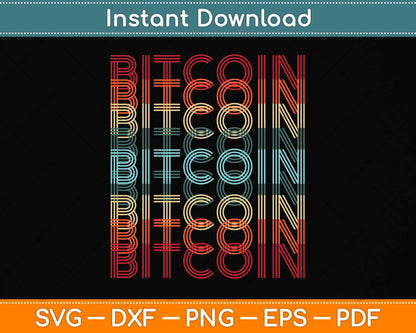 Cool Vintage Retro Bitcoin Crypto Blockchain Defi Hodl Btc Svg Png Dxf Cutting File