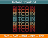 Cool Vintage Retro Bitcoin Crypto Blockchain Defi Hodl Btc Svg Png Dxf Cutting File