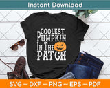 Coolest Pumpkin In The Patch Halloween Svg Png Dxf Digital Cutting File