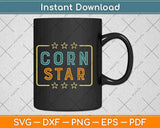 Corn Star Retro Cornhole Svg Design Cricut Printable Cutting Files