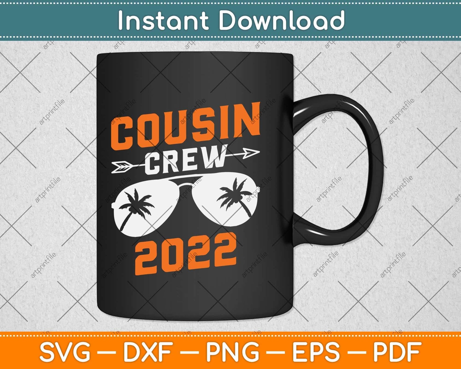 Cousin Crew 2022 Summer Vacation Svg Png Dxf Digital Cutting File