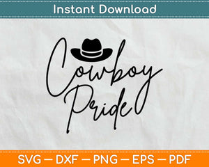 Cowboy Pride Svg Design Cricut Printable Cutting Files