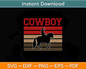Cowboy Rodeo Horse Gift Country Svg Png Dxf Digital Cutting File